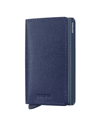 Secrid - Porte-cartes de crédit en cuir Slim Navy crisple