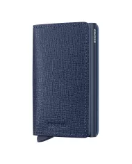 Secrid - Porte-cartes de crédit en cuir Slim Navy crisple
