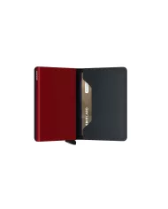 Secrid - Porte-cartes de crédit en cuir Slim Black & Red Matte