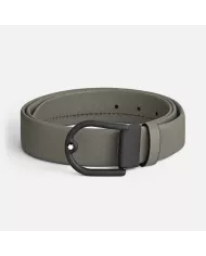 Ceinture à boucle fer à cheval de 35 mm en cuir gris moyen