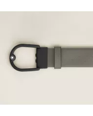 Ceinture à boucle fer à cheval de 35 mm en cuir gris moyen