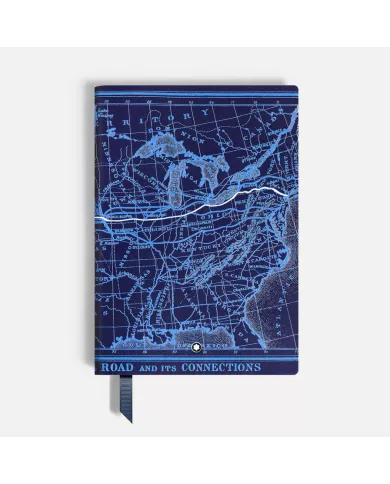 Carnet format moyen, Meisterstück Around the World in 80 Days, bleu, ligné