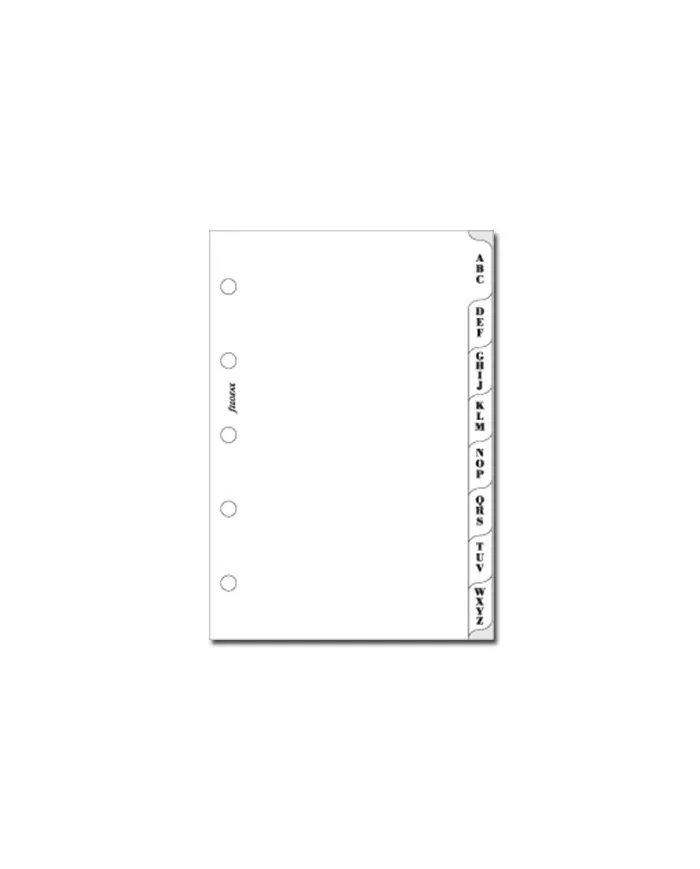 Filofax - Recharge MINI Index A-Z blanc