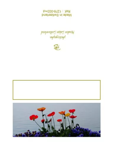 Paquet de 12 cartes de table - Fleurs