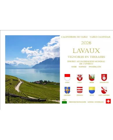 Calendrier de table  "Lavaux" 2026