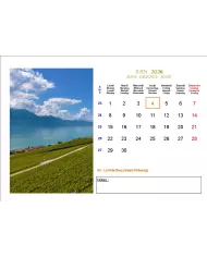 Calendrier de table  "Lavaux" 2026