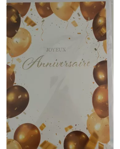 Carte A4 Joyeux Anniversaire