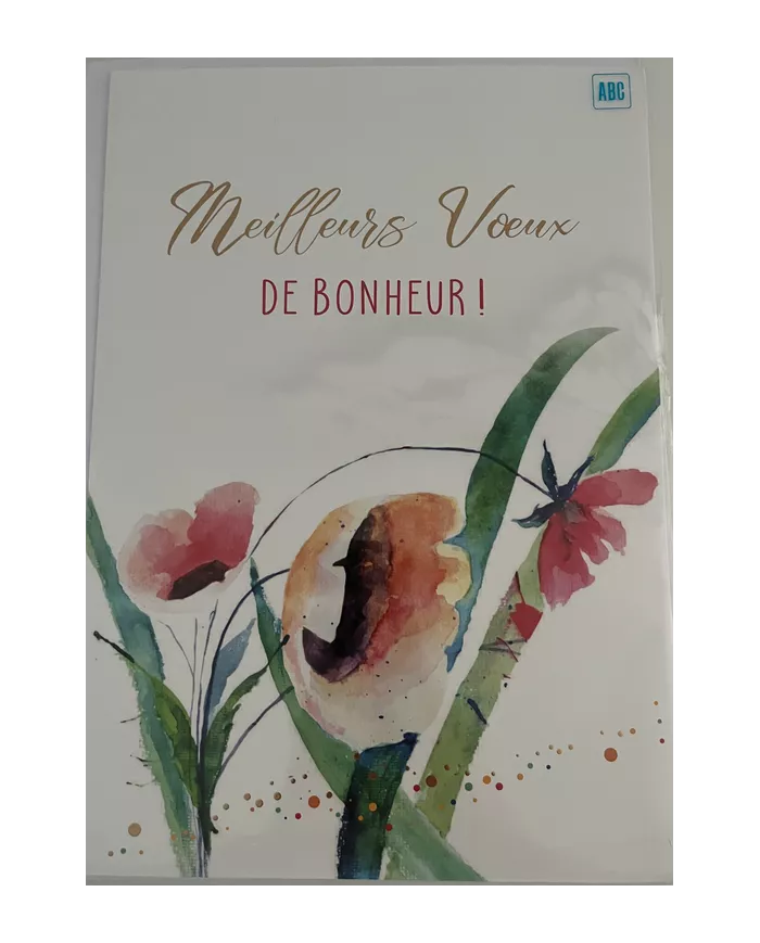 Carte A4 Meilleurs Voeux de Bonheur