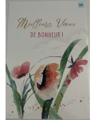 Carte A4 Meilleurs Voeux de Bonheur