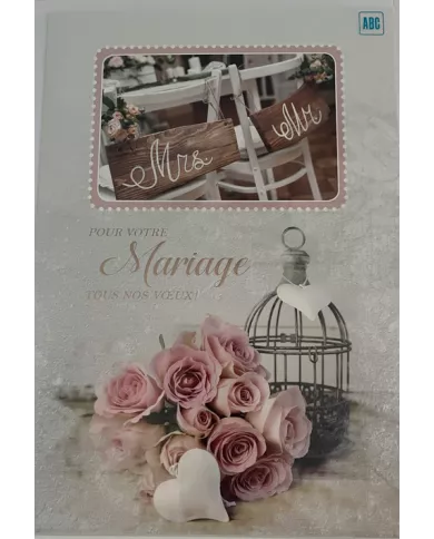 Carte A4 Pour votre mariage