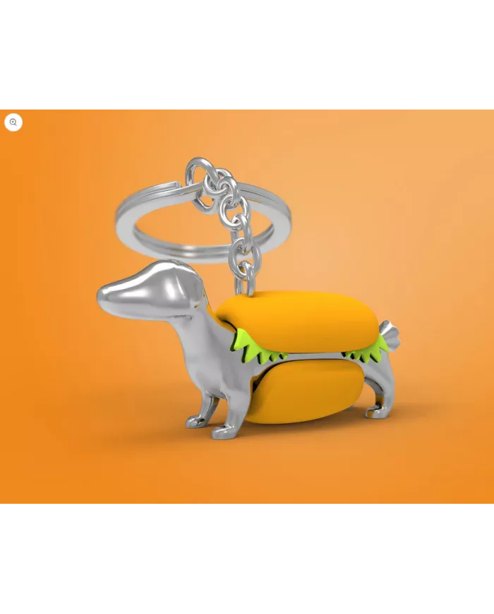 Porte clés Chien Hot Dog