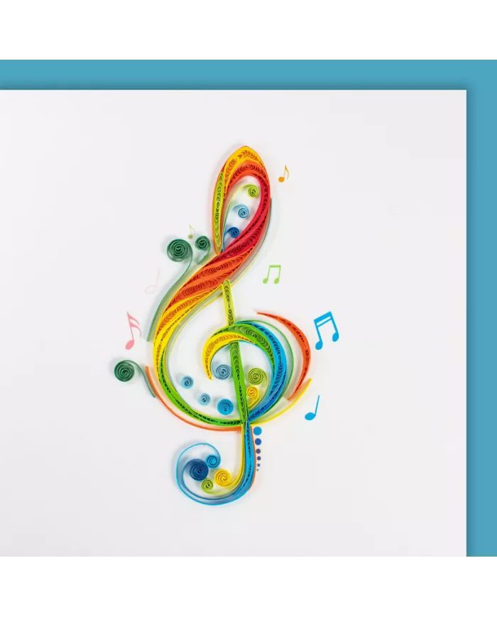 Carte "Quilling" Clé de sol