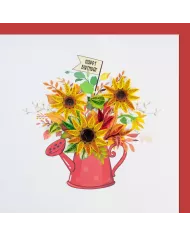 Carte "Quilling" Happy Birthday - Tournesol