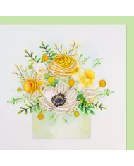 Carte "Quilling" Lettre de fleurs