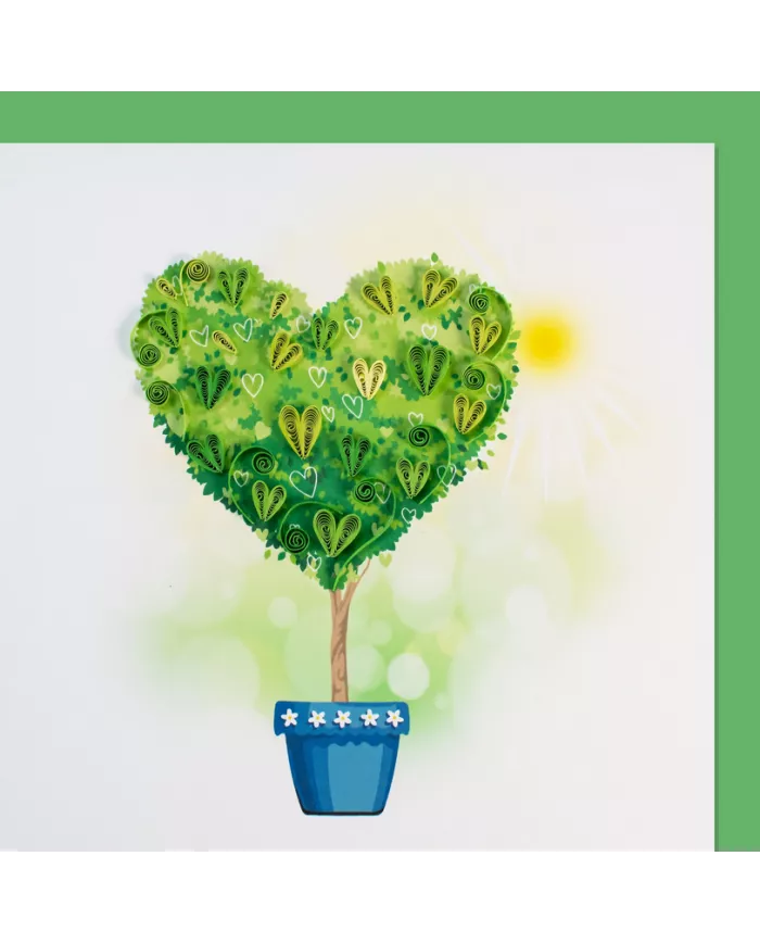 Carte "Quilling" Arbre de coeur
