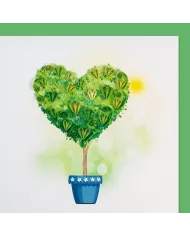 Carte "Quilling" Arbre de coeur