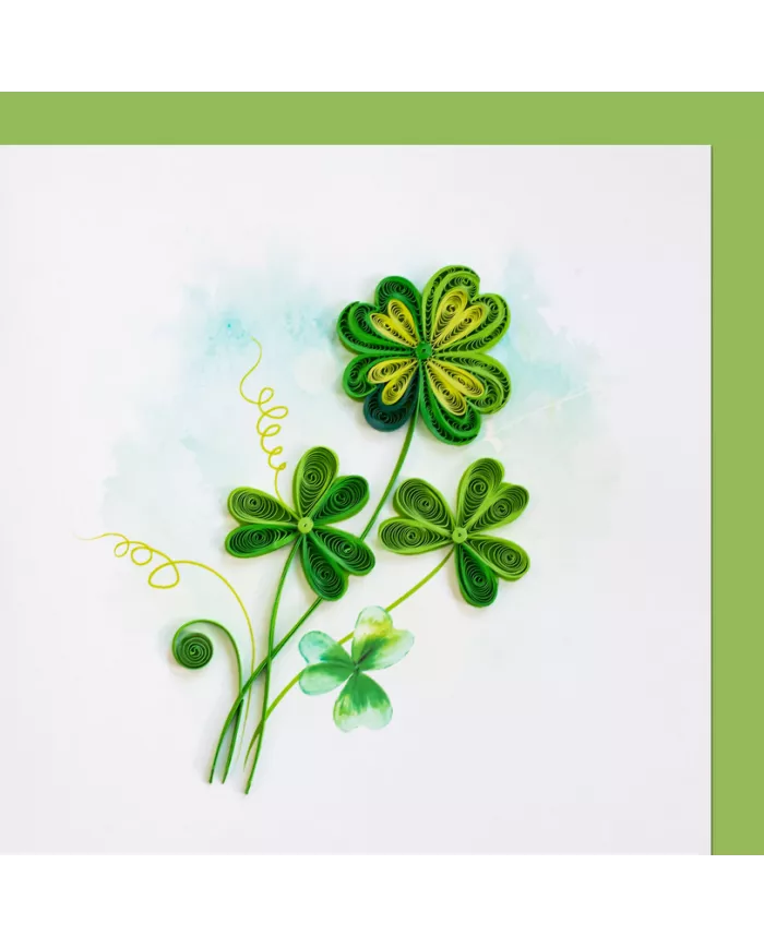 Carte "Quilling" Trèfle