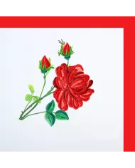 Carte "Quilling" Roses rouges