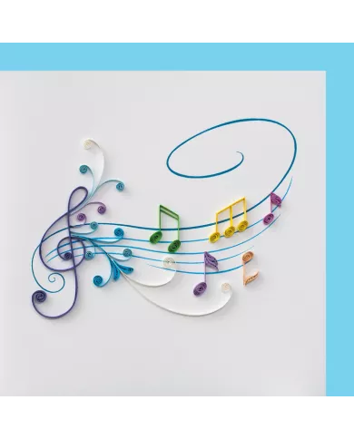 Carte "Quilling" Notes de musique
