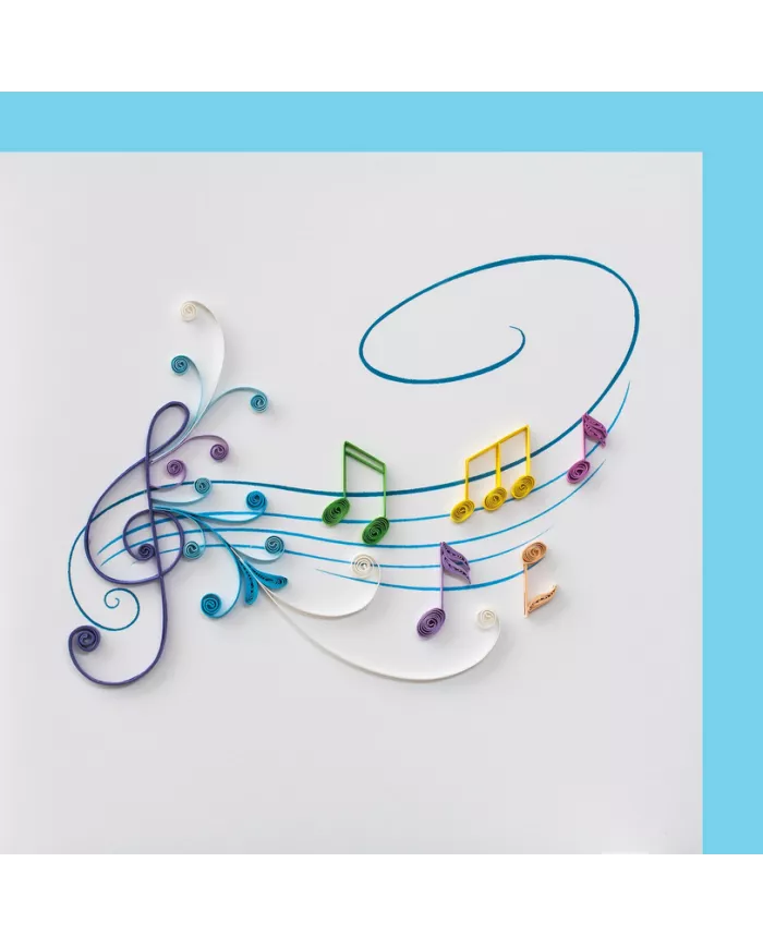 Carte "Quilling" Notes de musique