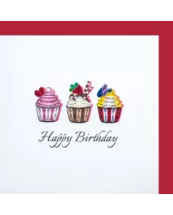 Carte "Quilling" Moutons des coeurs L.O.V.E