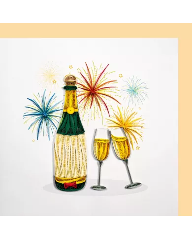 Carte "Quilling" Champagne