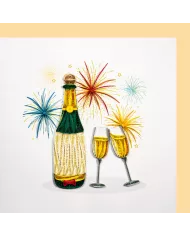 Carte "Quilling" Champagne
