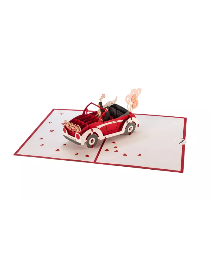 Carte "3D" Voiture des mariés