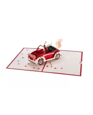 Carte "3D" Voiture des mariés