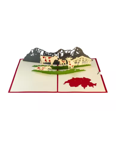 Carte "3D" Les vaches Suisses