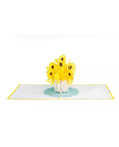 Carte "3D" Tournesol jaune