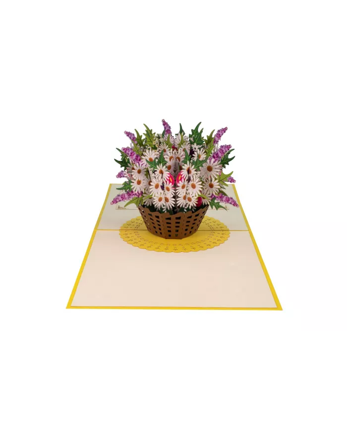 Carte "3D" Panier de fleurs