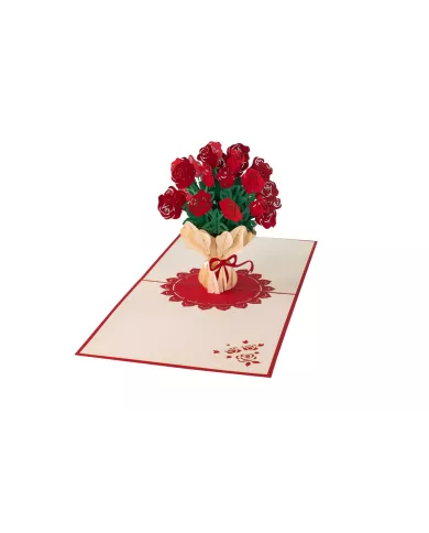 Carte "3D" Bouquet de roses