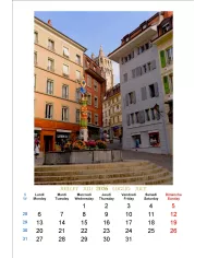 Calendrier A4  "Lausanne" 2026