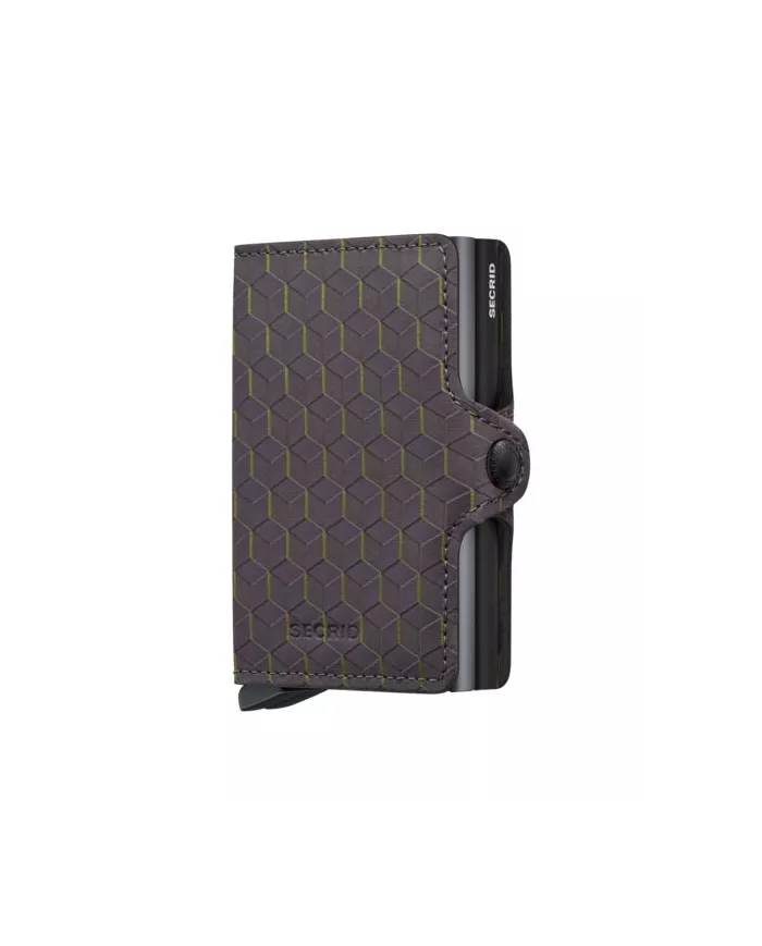 Secrid Porte-cartes de crédit en cuir Optical Grey-Yellow