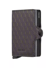 Secrid Porte-cartes de crédit en cuir Optical Grey-Yellow