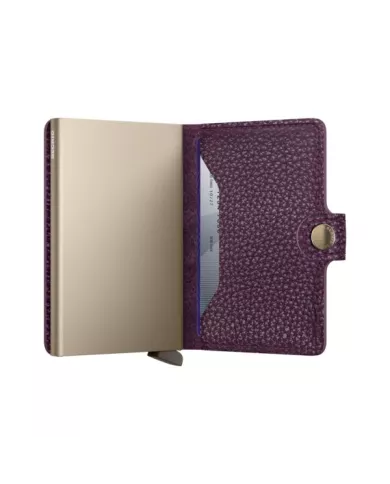 Secrid - Porte-cartes de crédit en cuir Pebble Grape