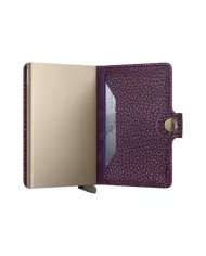 Secrid - Porte-cartes de crédit en cuir Pebble Grape