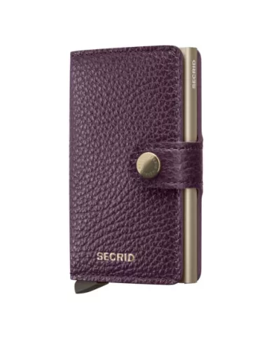 Secrid - Porte-cartes de crédit en cuir Pebble Grape