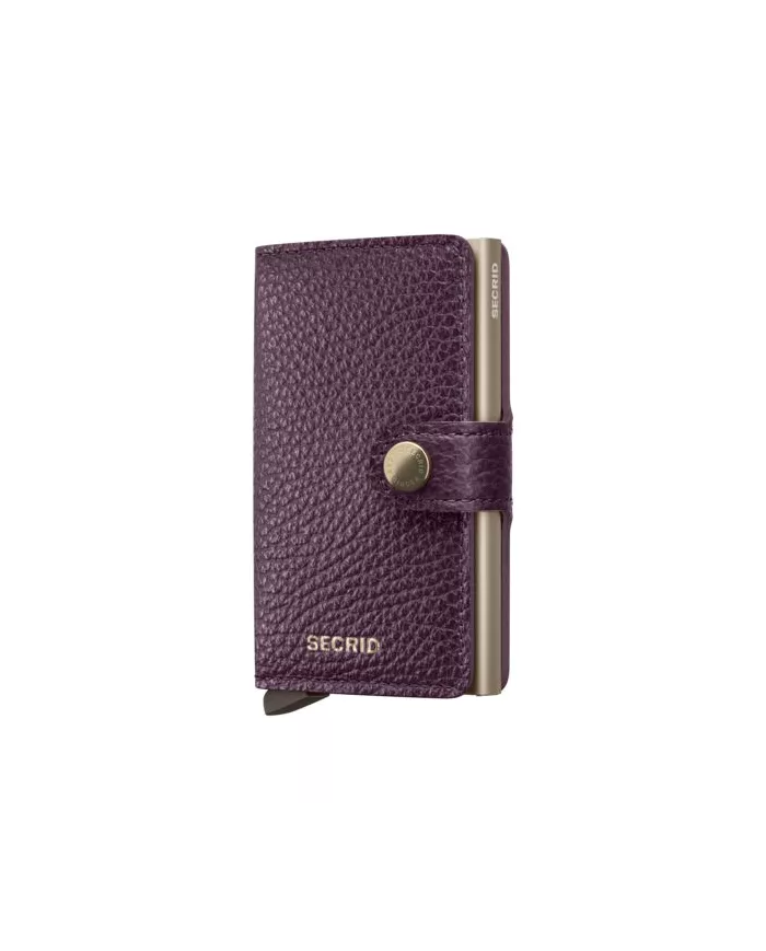 Secrid - Porte-cartes de crédit en cuir Pebble Grape