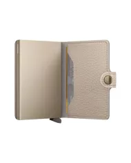 Secrid - Porte-cartes de crédit en cuir Pebble Latte