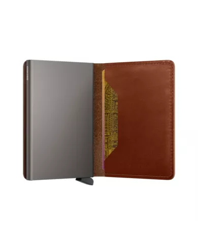 Secrid - Porte-cartes de crédit en cuir Slim Texano Saddle