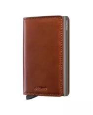 Secrid - Porte-cartes de crédit en cuir Slim Texano Saddle