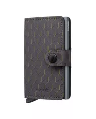 Secrid - Porte-cartes de crédit en cuir matte Grey-Lime