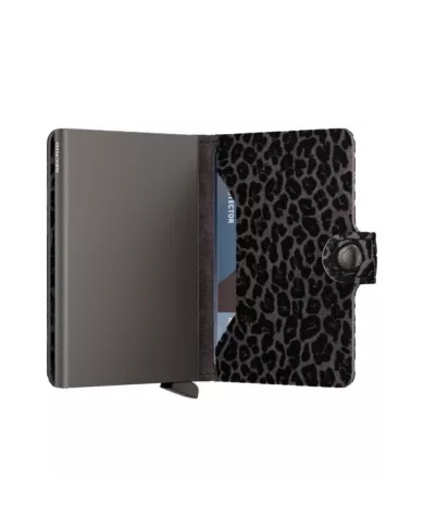 Secrid - Porte-cartes de crédit en cuir Animal Prints LEO Grey
