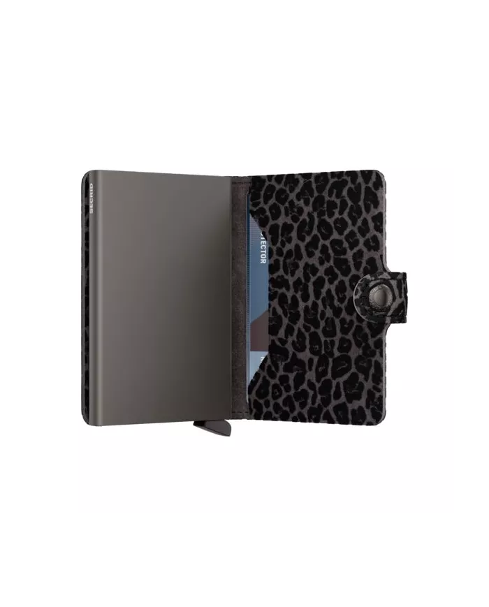 Secrid - Porte-cartes de crédit en cuir Animal Prints LEO Grey