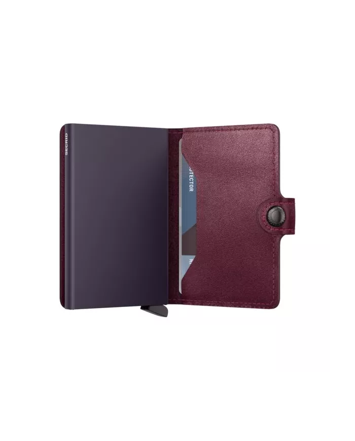 Secrid - Porte-cartes de crédit en cuir Original Cranberry
