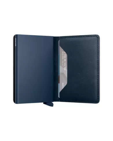 Secrid - Porte-cartes de crédit en cuir Slim Original Navy-Navy