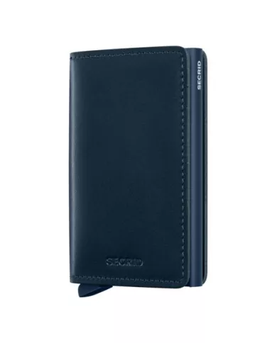 Secrid - Porte-cartes de crédit en cuir Slim Original Navy-Navy