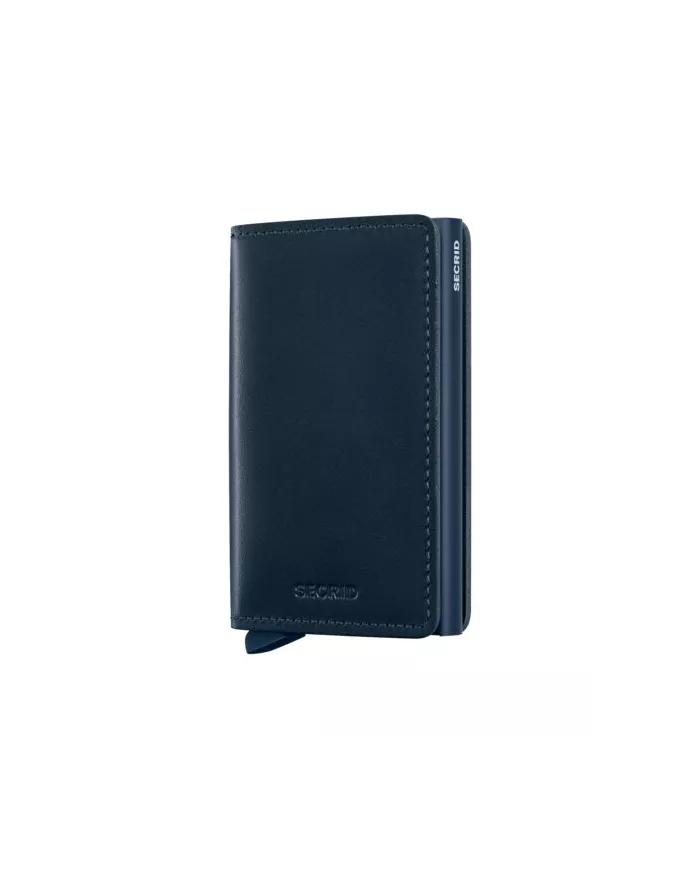 Secrid - Porte-cartes de crédit en cuir Slim Original Navy-Navy